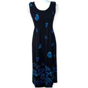 D.G.I NAVY FLORAL DRESS SZ.S/M EUC.